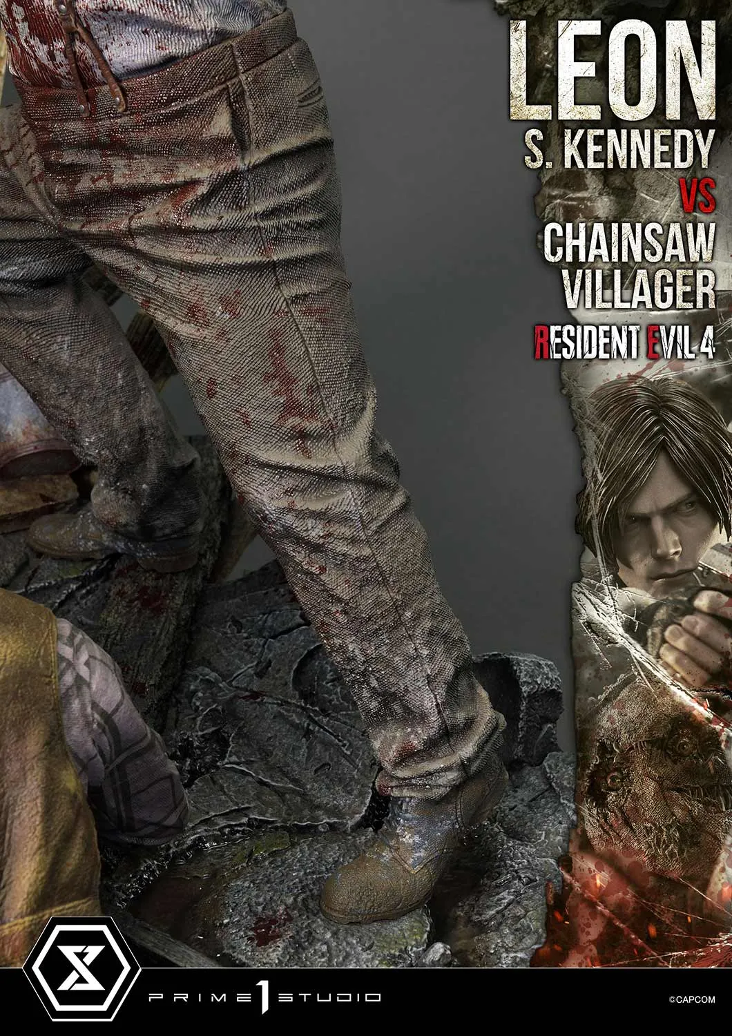 Prime 1 Studios Ultimate Premium Masterline: Resident Evil 4 - Leon S Kennedy Versus Chainsaw Villager Escala 1/4
