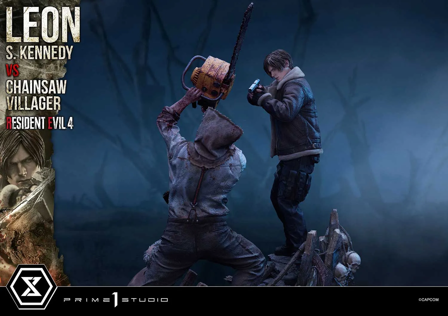Prime 1 Studios Ultimate Premium Masterline: Resident Evil 4 - Leon S Kennedy Versus Chainsaw Villager Escala 1/4
