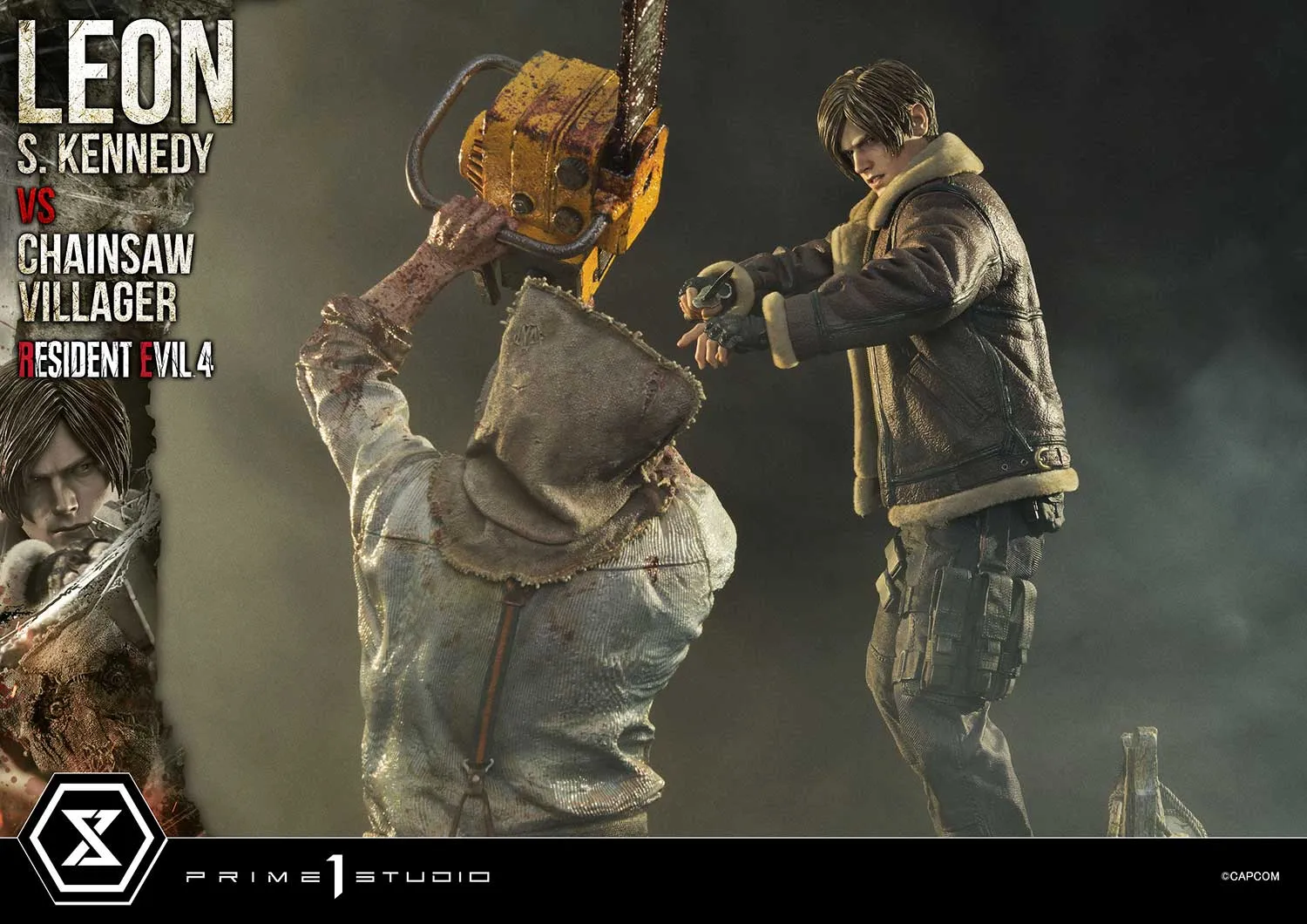 Prime 1 Studios Ultimate Premium Masterline: Resident Evil 4 - Leon S Kennedy Versus Chainsaw Villager Escala 1/4