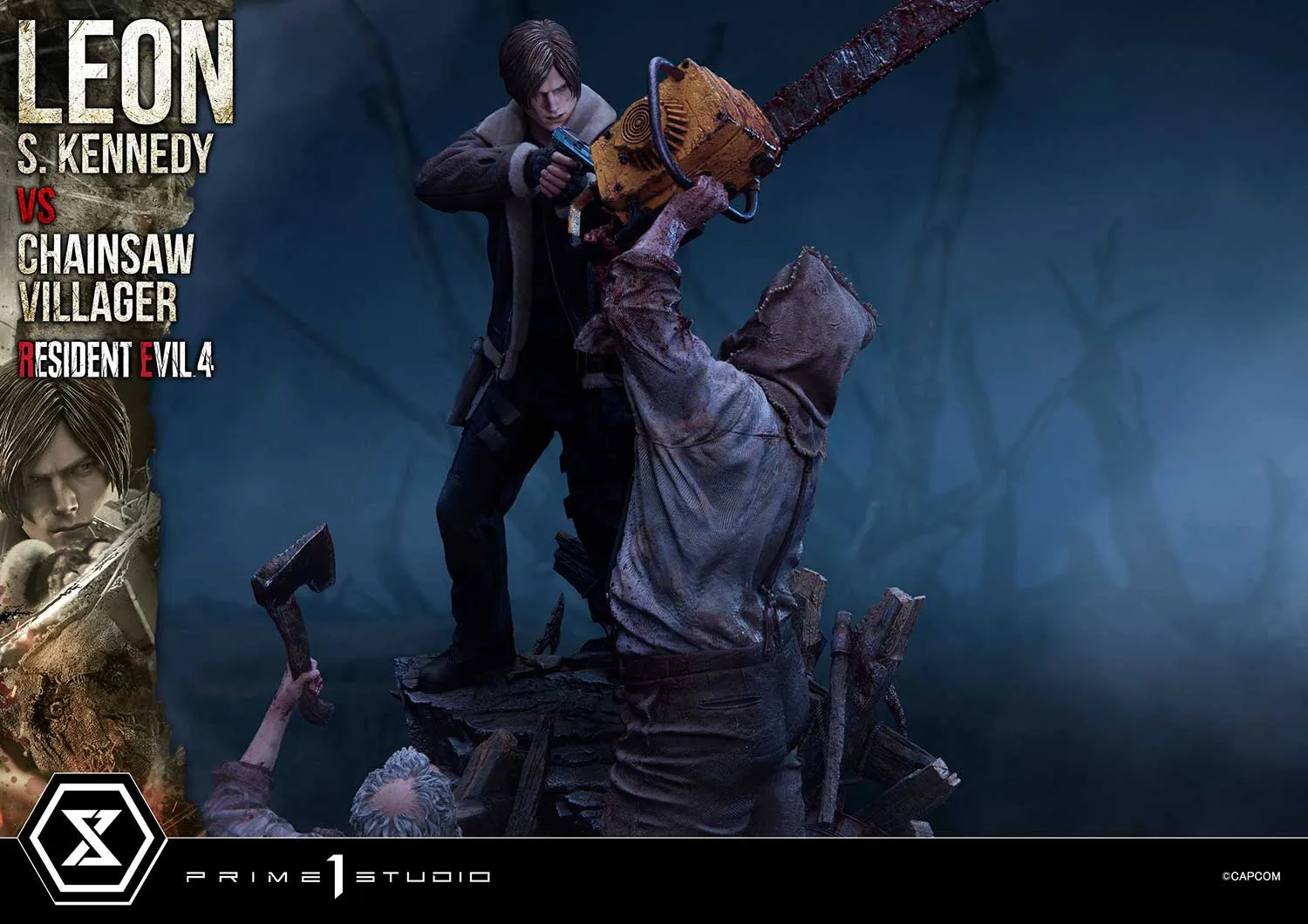 Prime 1 Studios Ultimate Premium Masterline: Resident Evil 4 - Leon S Kennedy Versus Chainsaw Villager Escala 1/4