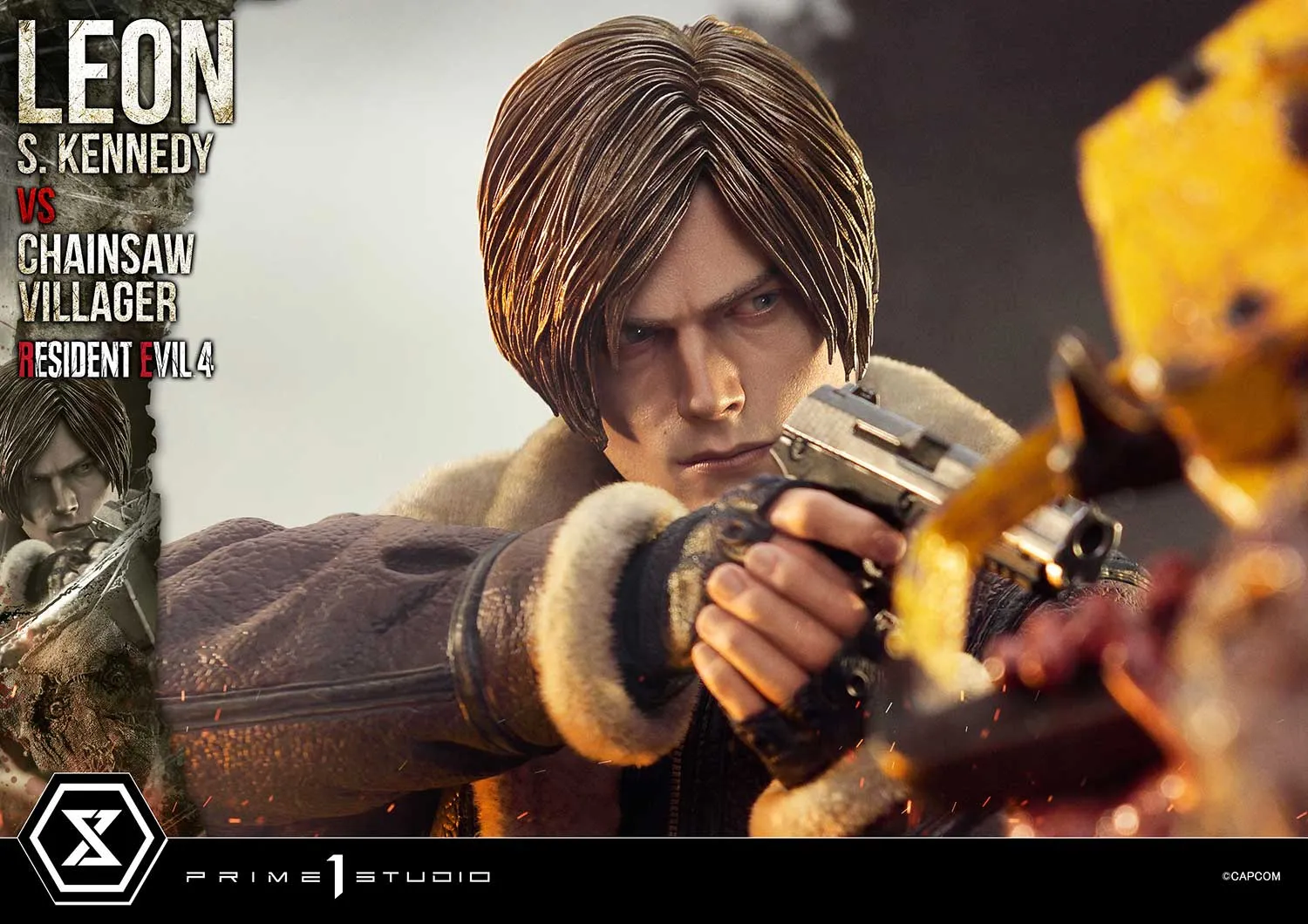 Prime 1 Studios Ultimate Premium Masterline: Resident Evil 4 - Leon S Kennedy Versus Chainsaw Villager Escala 1/4