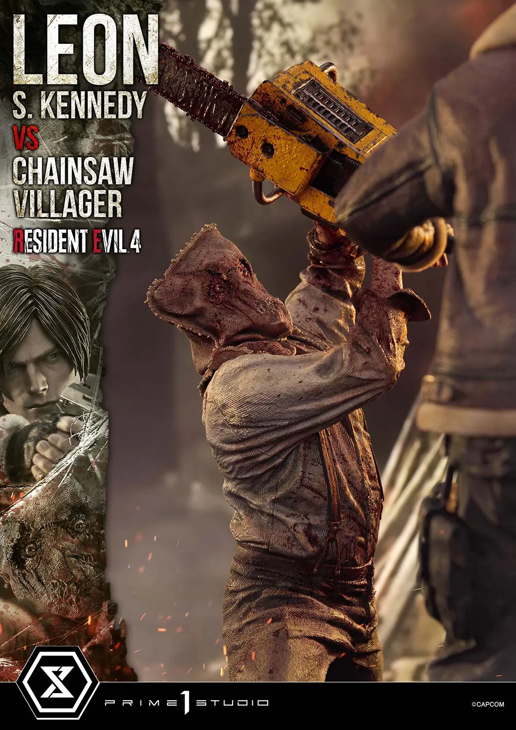 Prime 1 Studios Ultimate Premium Masterline: Resident Evil 4 - Leon S Kennedy Versus Chainsaw Villager Escala 1/4