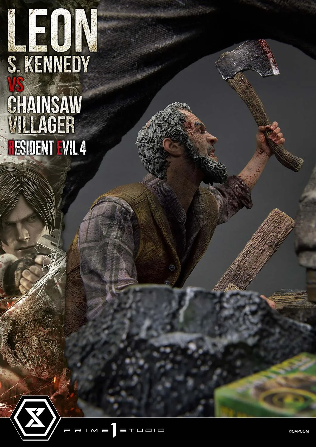 Prime 1 Studios Ultimate Premium Masterline: Resident Evil 4 - Leon S Kennedy Versus Chainsaw Villager Escala 1/4