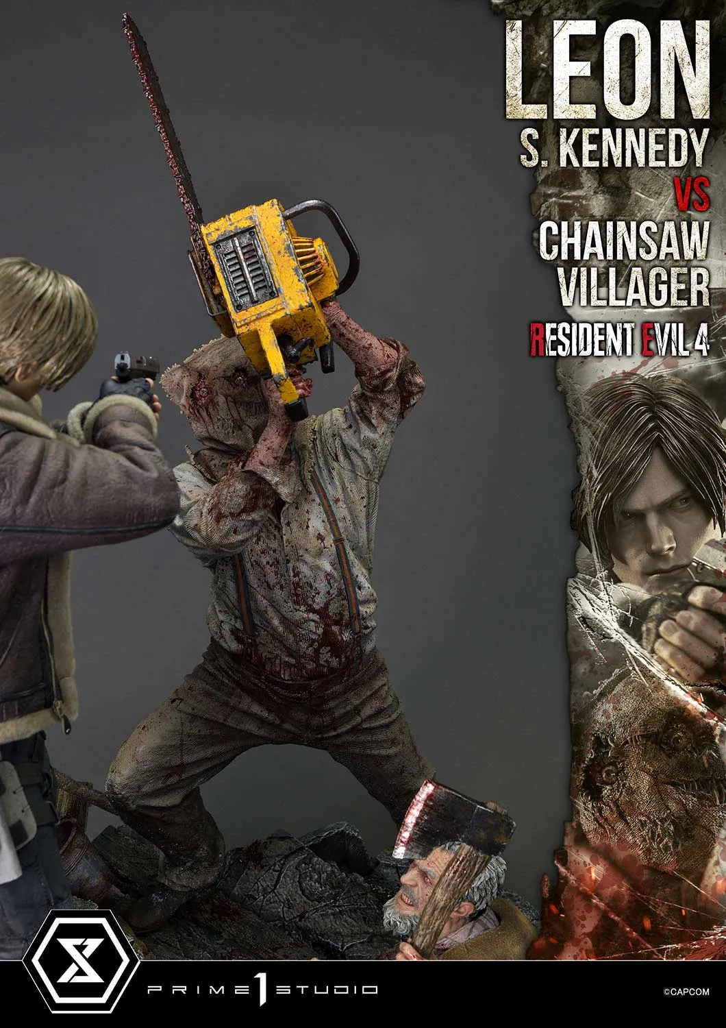 Prime 1 Studios Ultimate Premium Masterline: Resident Evil 4 - Leon S Kennedy Versus Chainsaw Villager Escala 1/4