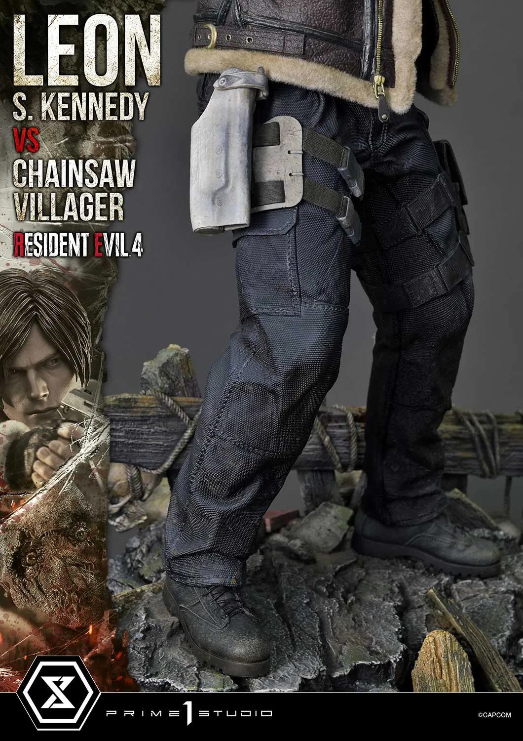 Prime 1 Studios Ultimate Premium Masterline: Resident Evil 4 - Leon S Kennedy Versus Chainsaw Villager Escala 1/4
