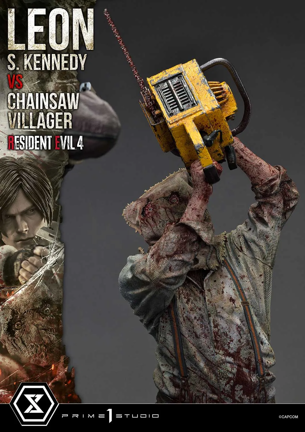 Prime 1 Studios Ultimate Premium Masterline: Resident Evil 4 - Leon S Kennedy Versus Chainsaw Villager Escala 1/4