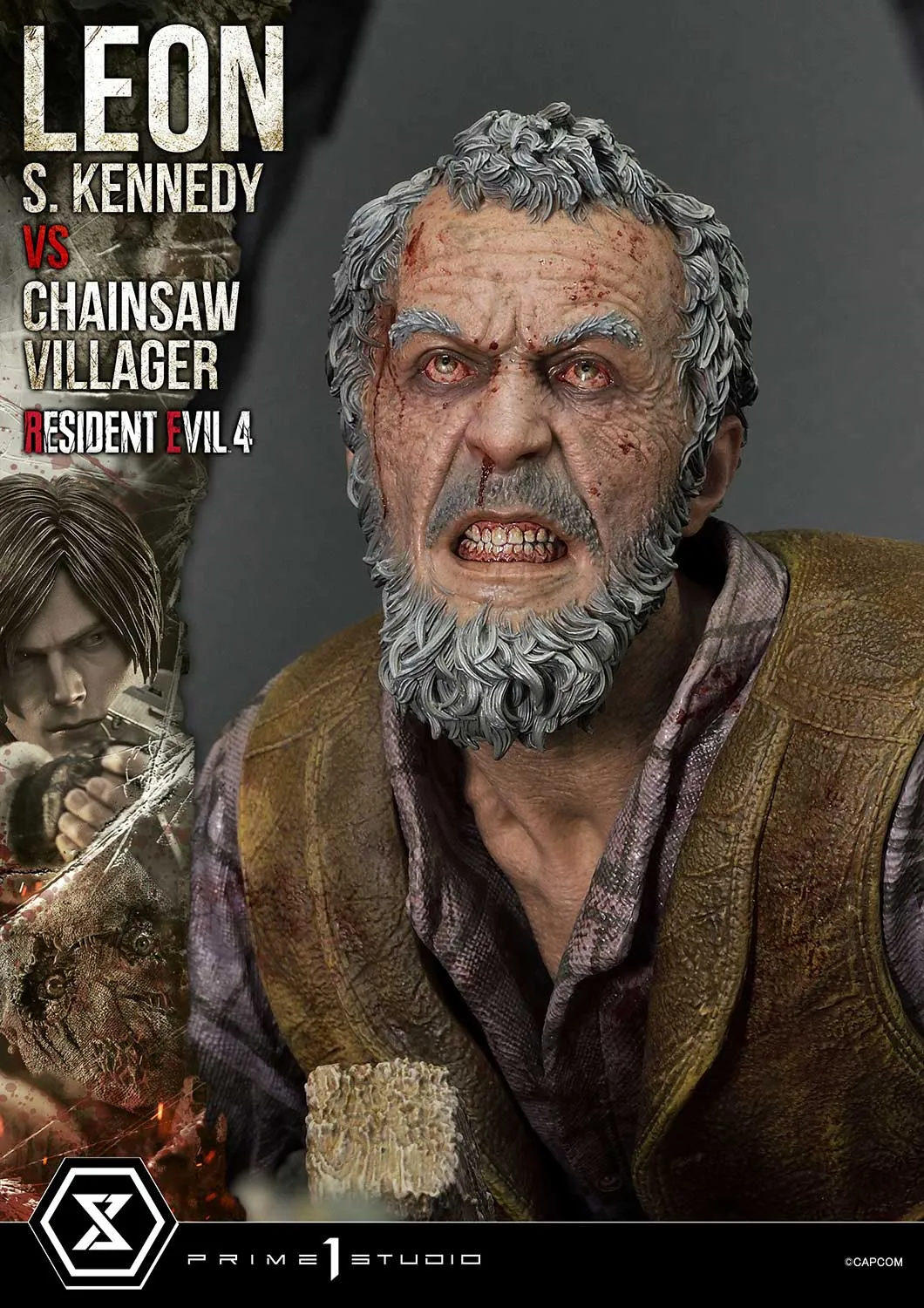 Prime 1 Studios Ultimate Premium Masterline: Resident Evil 4 - Leon S Kennedy Versus Chainsaw Villager Escala 1/4
