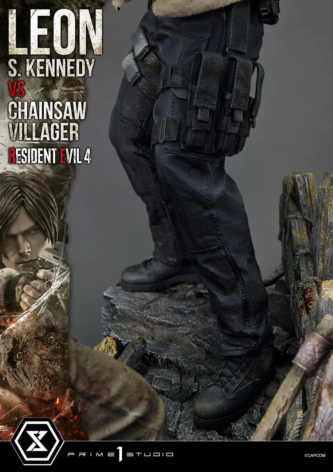 Prime 1 Studios Ultimate Premium Masterline: Resident Evil 4 - Leon S Kennedy Versus Chainsaw Villager Escala 1/4