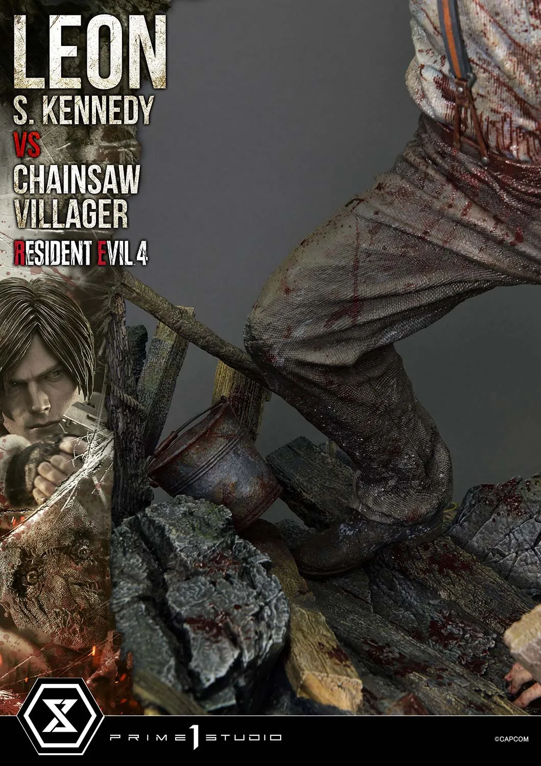 Prime 1 Studios Ultimate Premium Masterline: Resident Evil 4 - Leon S Kennedy Versus Chainsaw Villager Escala 1/4