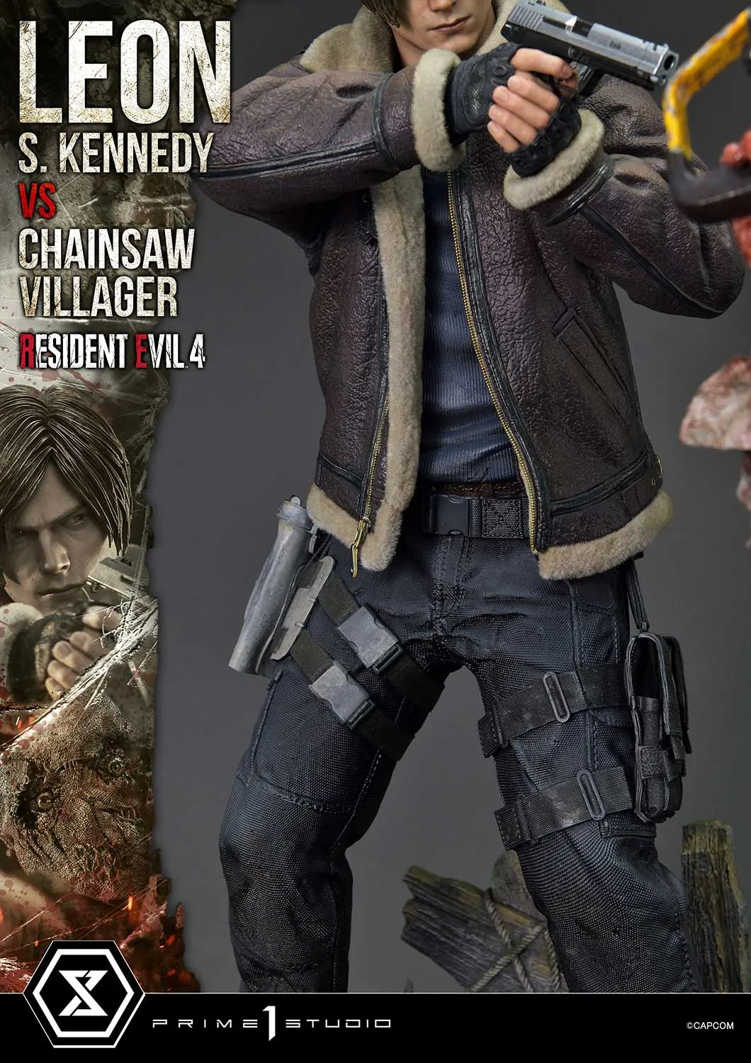Prime 1 Studios Ultimate Premium Masterline: Resident Evil 4 - Leon S Kennedy Versus Chainsaw Villager Escala 1/4