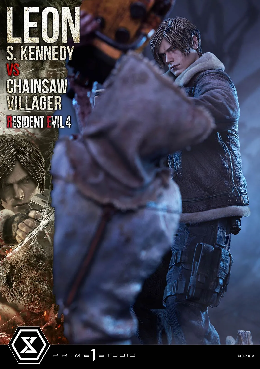 Prime 1 Studios Ultimate Premium Masterline: Resident Evil 4 - Leon S Kennedy Versus Chainsaw Villager Escala 1/4