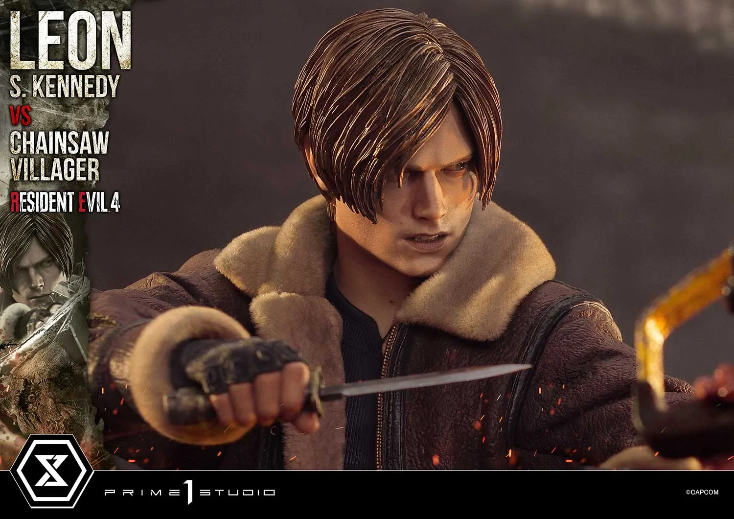 Prime 1 Studios Ultimate Premium Masterline: Resident Evil 4 - Leon S Kennedy Versus Chainsaw Villager Escala 1/4