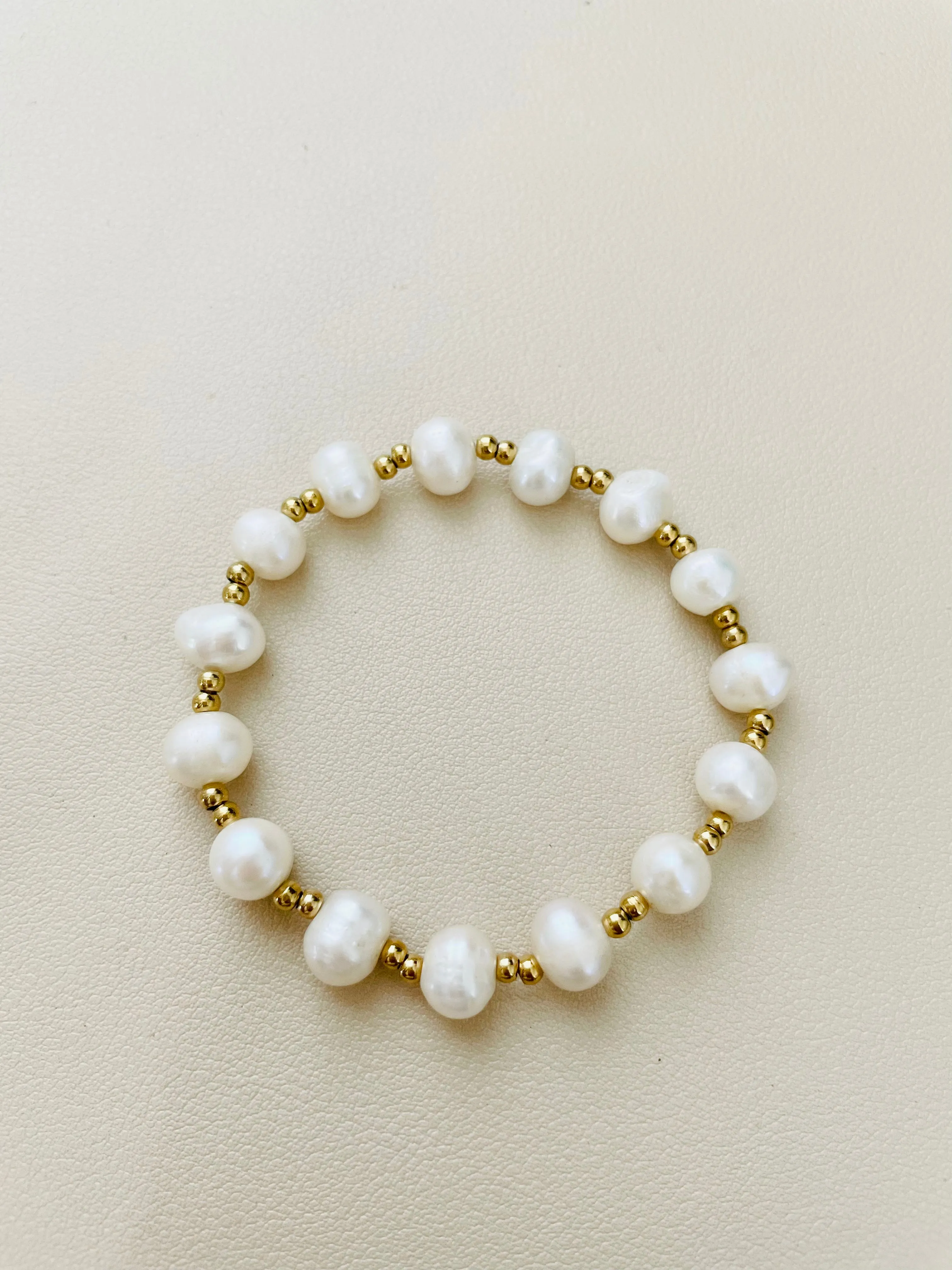 Pulseras Elásticas de Perlas Agua Dulce