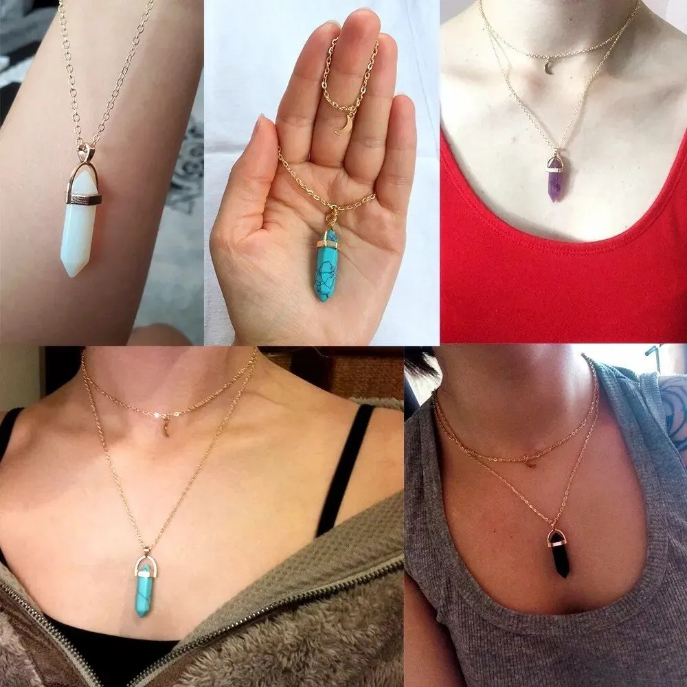 Quartz Moon Choker Necklace Collection