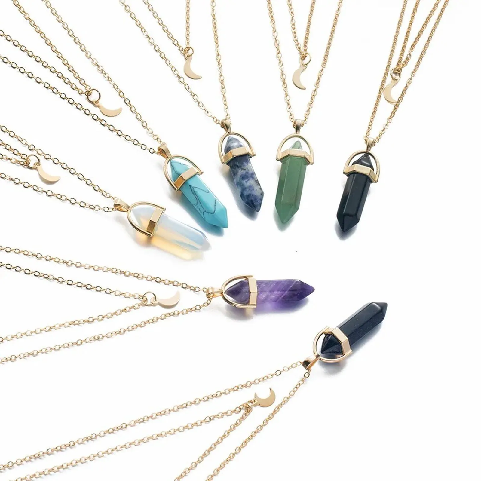 Quartz Moon Choker Necklace Collection