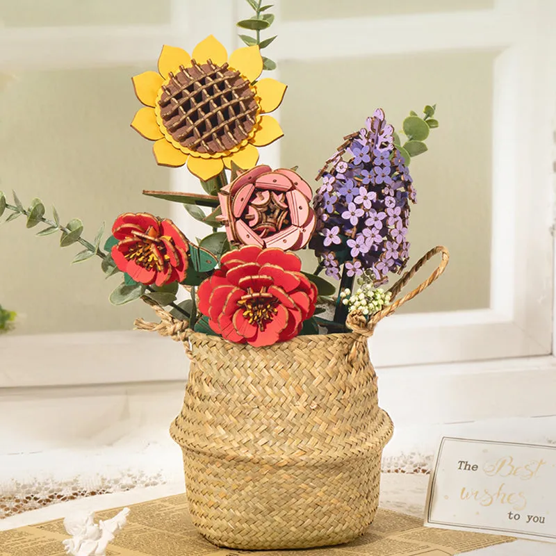 ROBOTIME TW01H Rompecabezas de Madera 3d Ramo de Flores