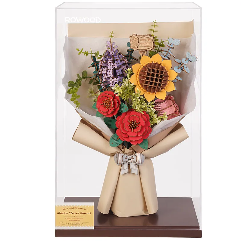 ROBOTIME TW01H Rompecabezas de Madera 3d Ramo de Flores