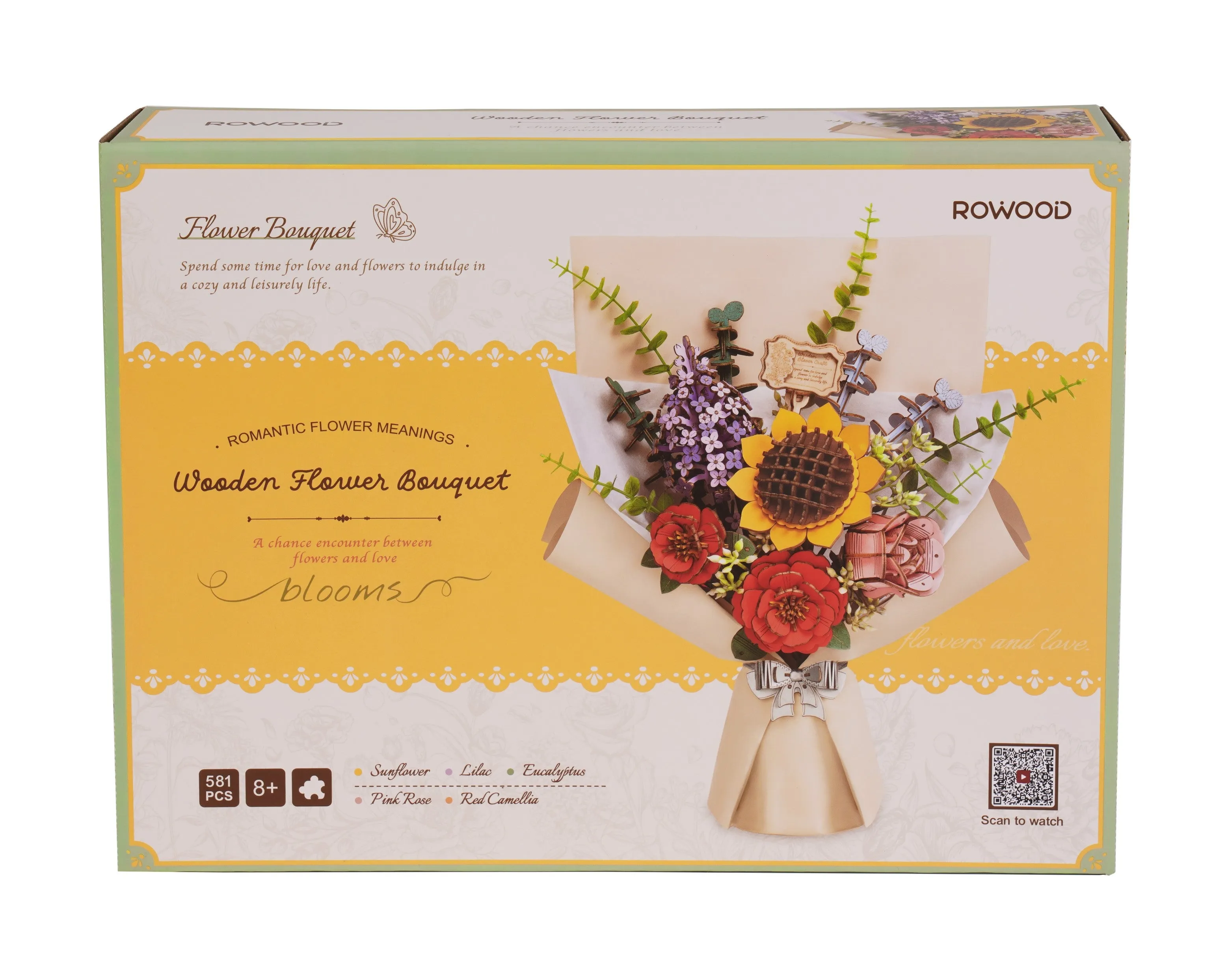 ROBOTIME TW01H Rompecabezas de Madera 3d Ramo de Flores