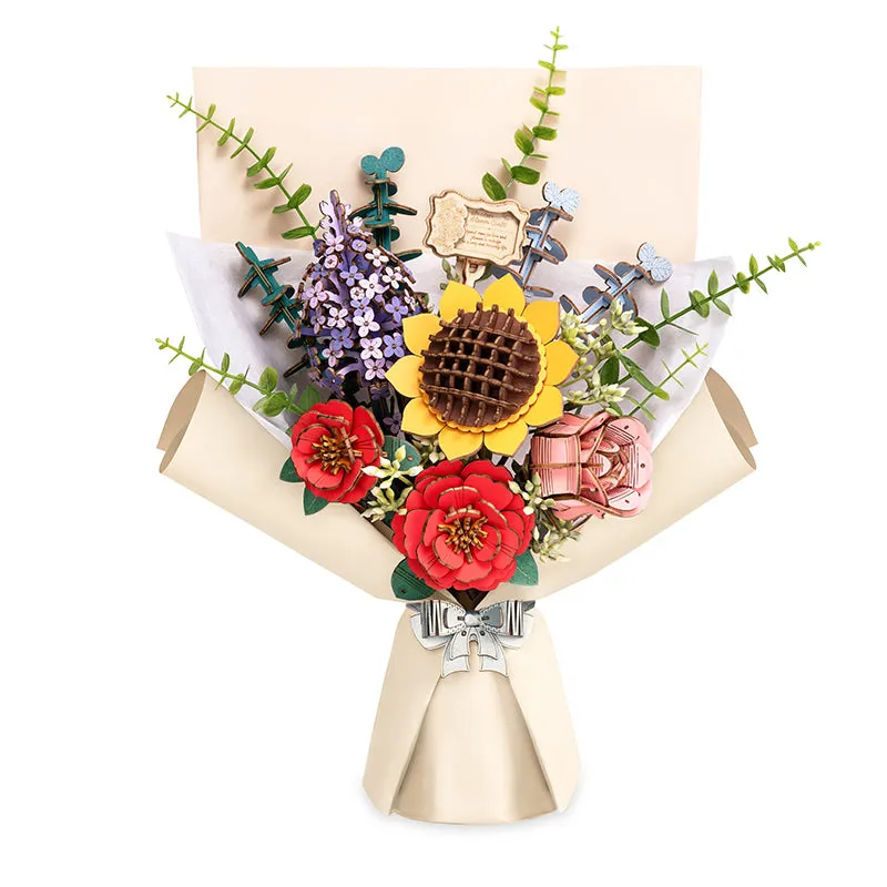 ROBOTIME TW01H Rompecabezas de Madera 3d Ramo de Flores