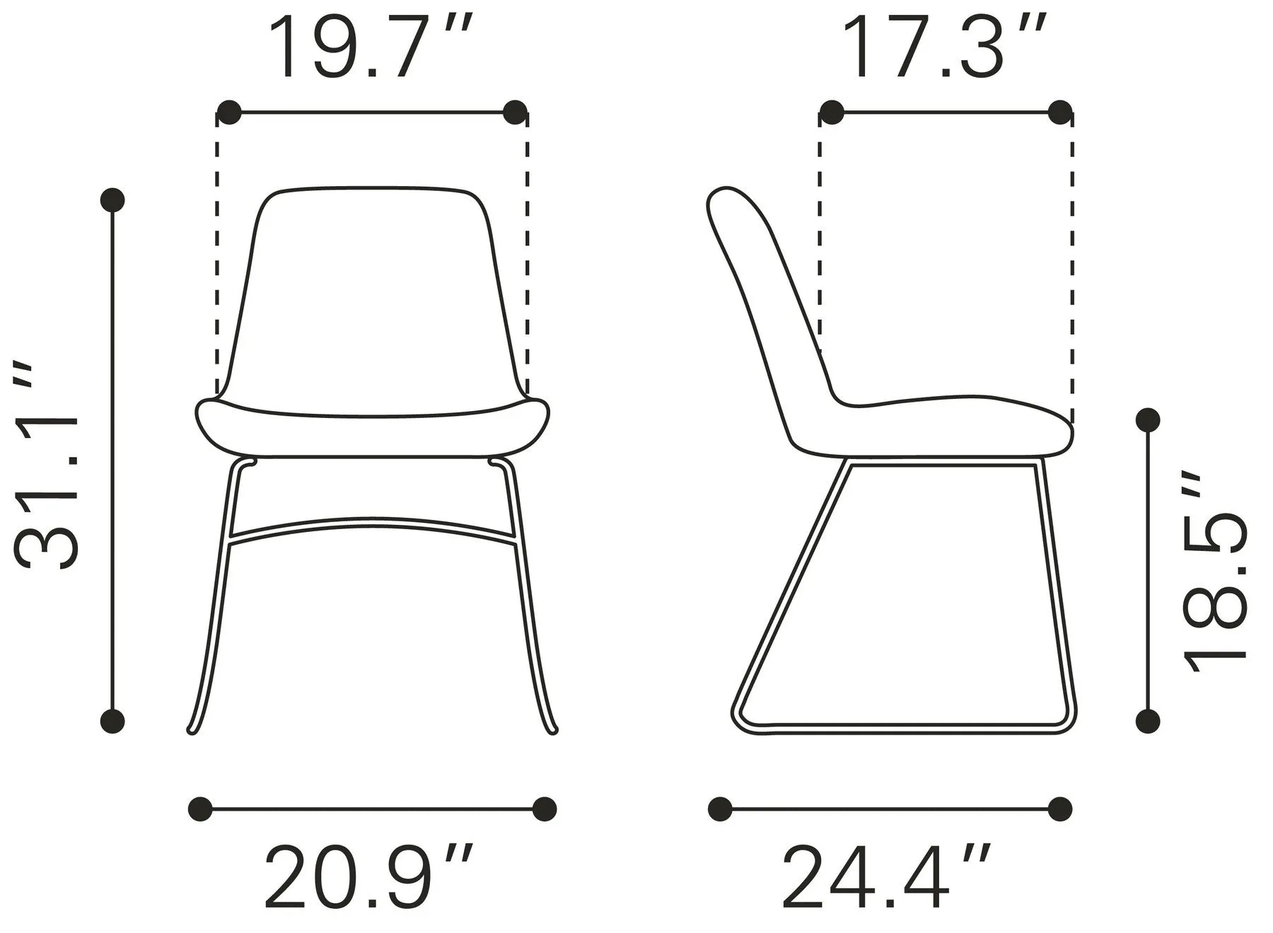 Silla de Comedor Tammy - Cafe