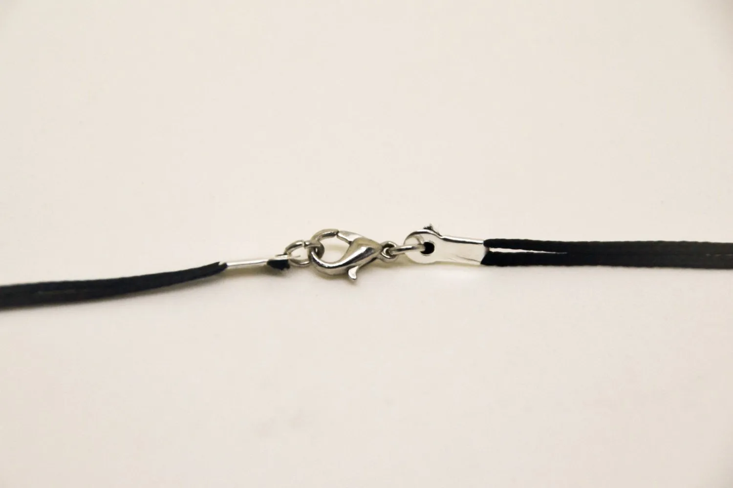 Silver alligator tooth necklace for men black cord, men's necklaces, gift for him
