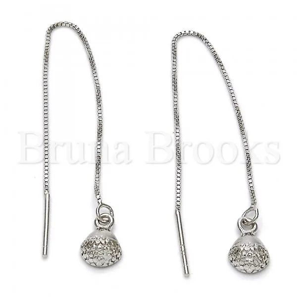 Sterling Silver 02.290.0003 Threader Earring, Polished Finish, Rhodium Tone
