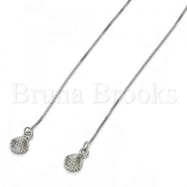 Sterling Silver 02.290.0003 Threader Earring, Polished Finish, Rhodium Tone
