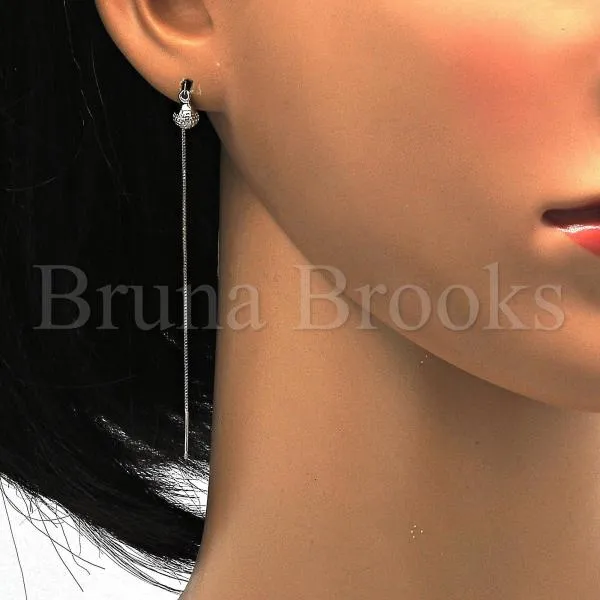 Sterling Silver 02.290.0003 Threader Earring, Polished Finish, Rhodium Tone