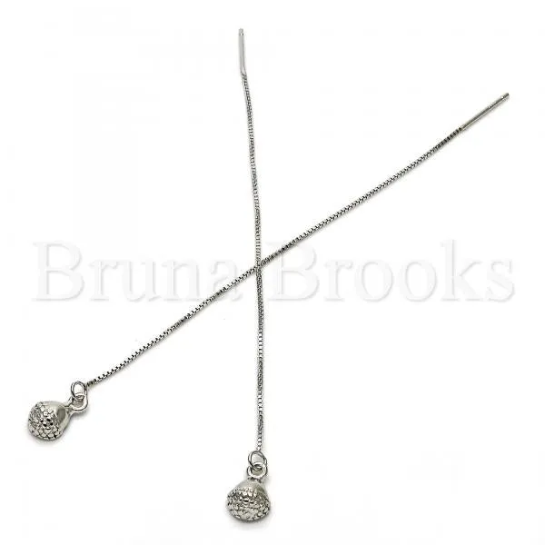 Sterling Silver 02.290.0003 Threader Earring, Polished Finish, Rhodium Tone