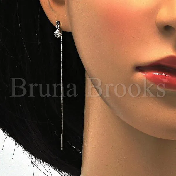 Sterling Silver 02.290.0003 Threader Earring, Polished Finish, Rhodium Tone