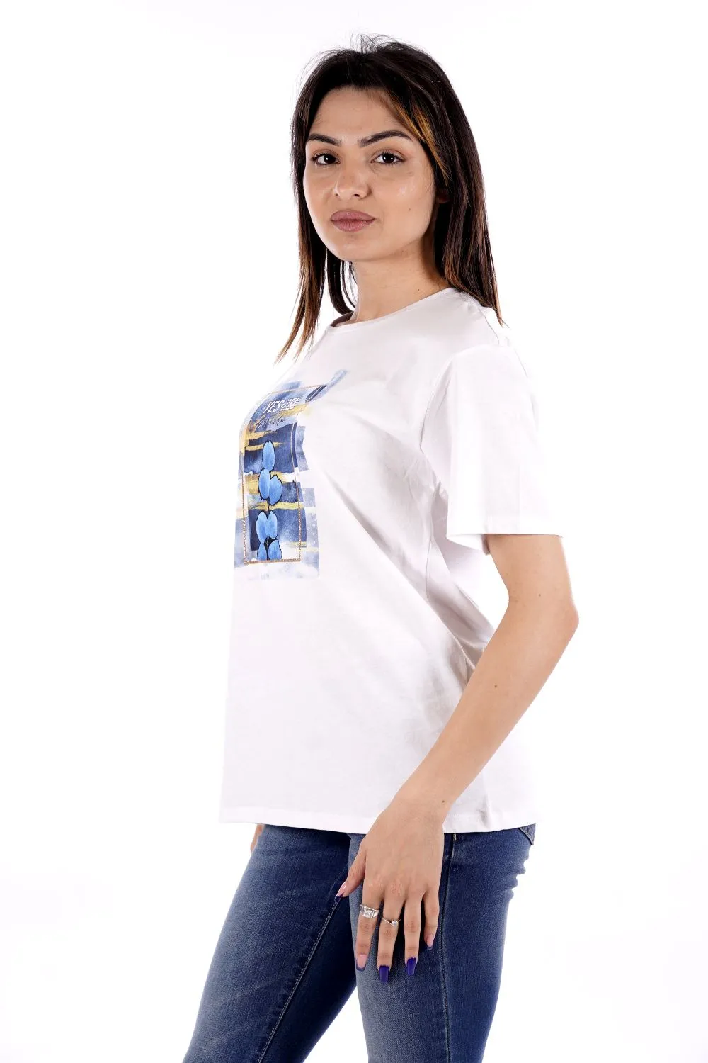 T-shirt YES-ZEE da Donna - bianco T258T9000101
