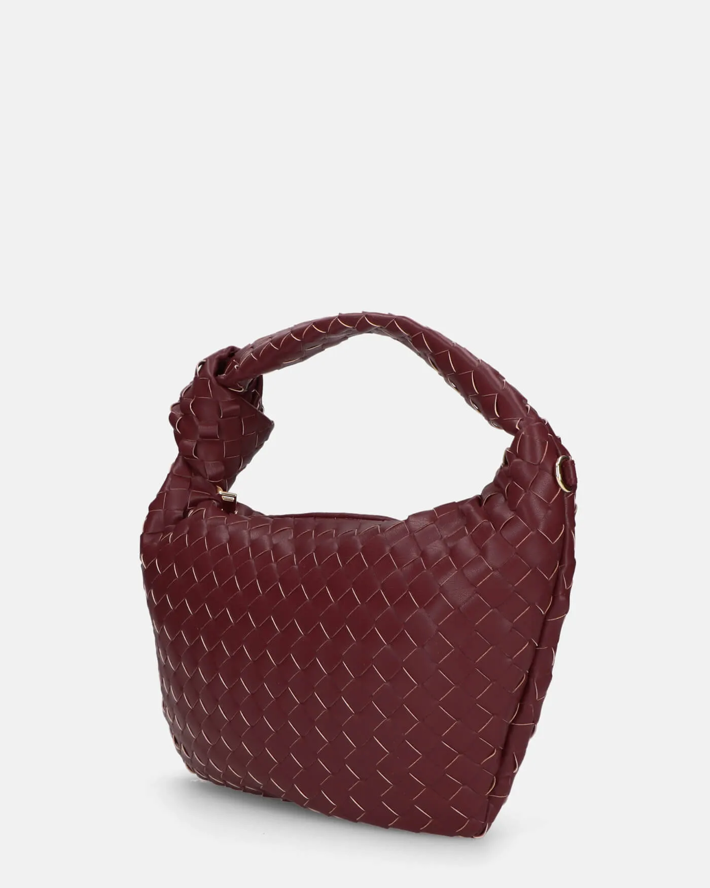 TAYLOR - borsa a spalla burgundy intrecciata