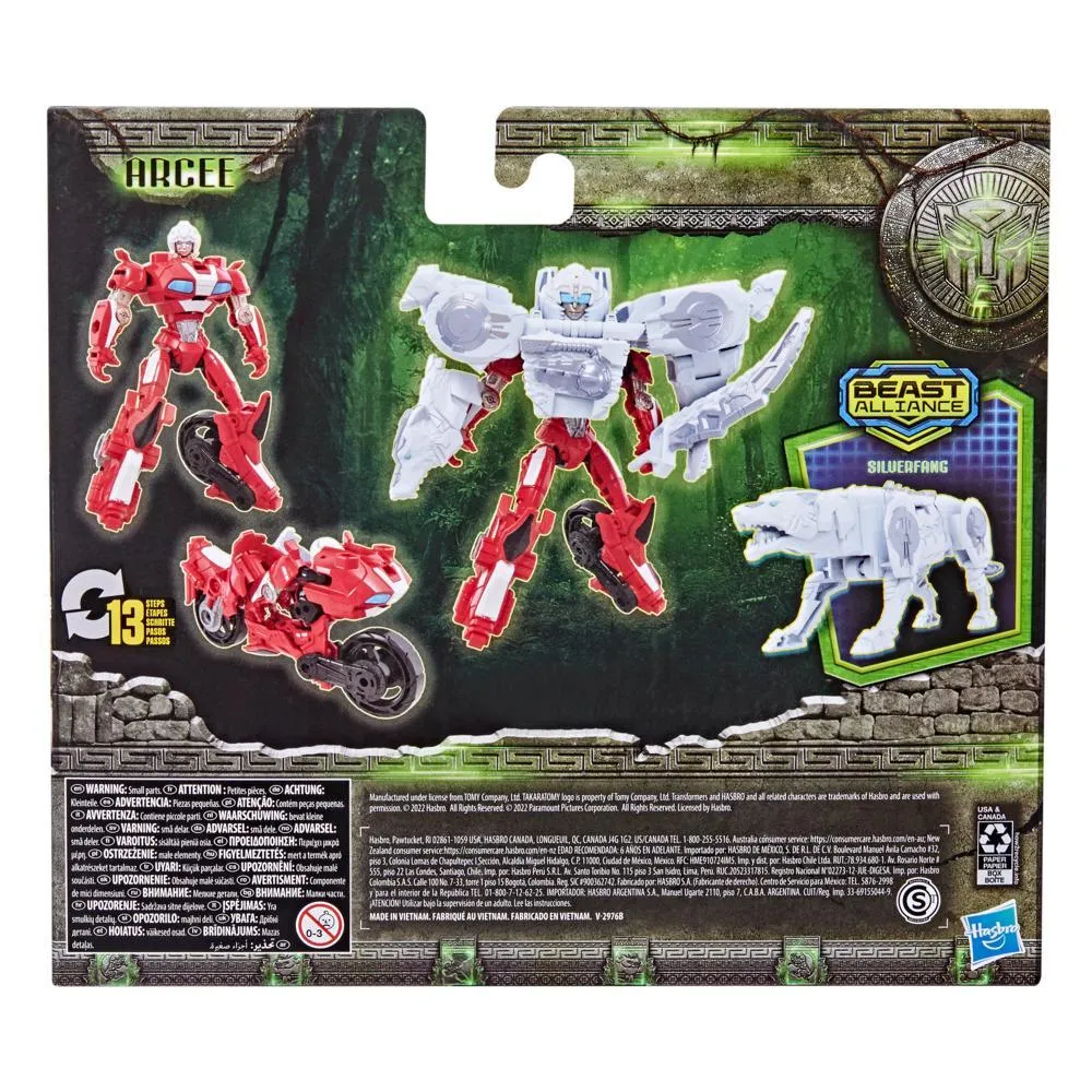 Transformers Beast Alliance: Rise Of The Beasts - Arcee y Silverfang Combiner 2 Pack