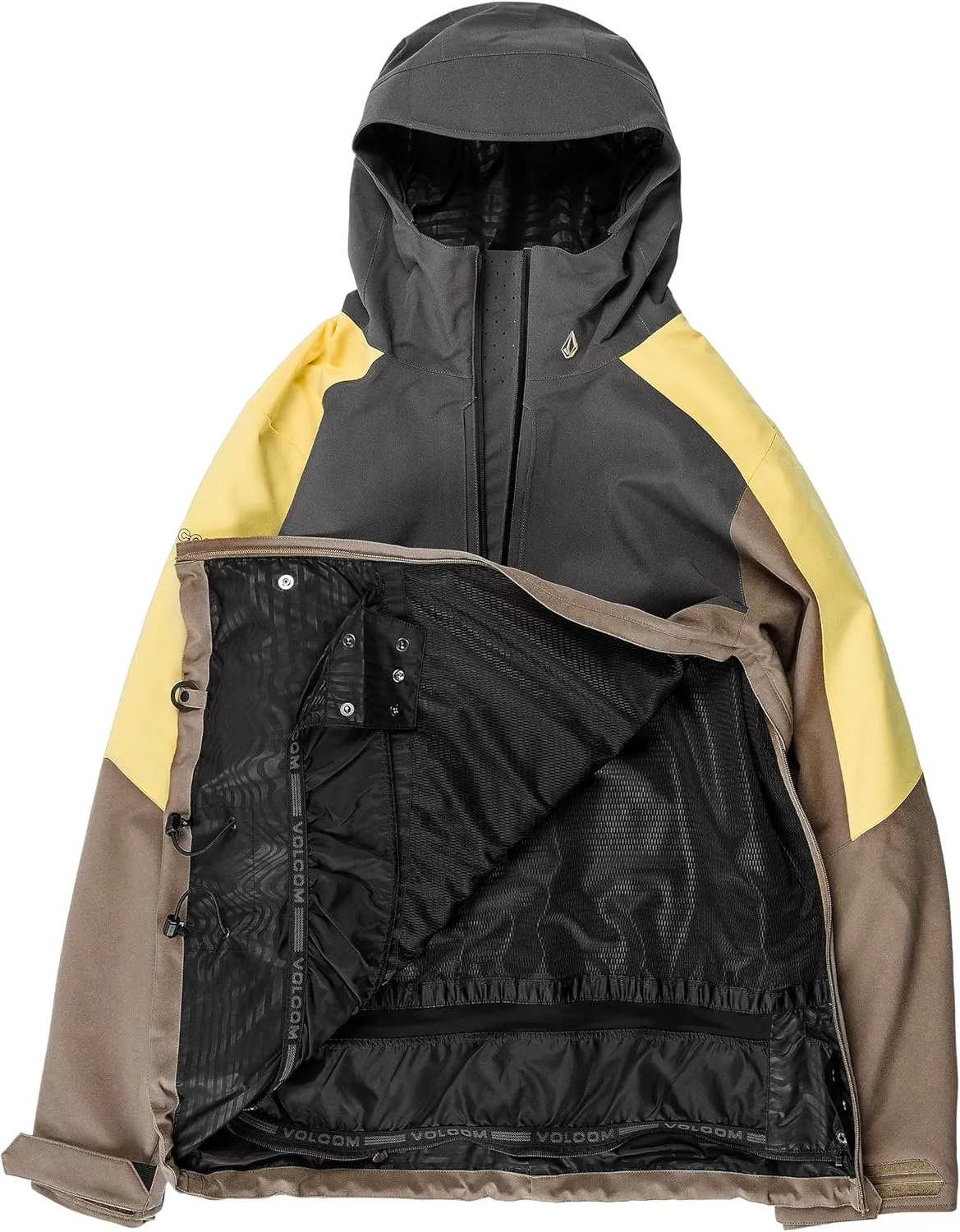 Volcom Men's Brighton Pullover Anarok Hooded Snowboard Jacket