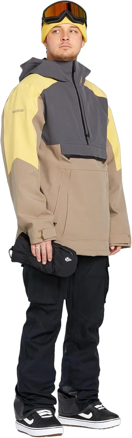 Volcom Men's Brighton Pullover Anarok Hooded Snowboard Jacket